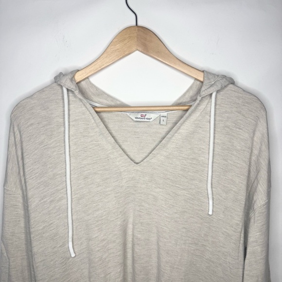 Vineyard Vines Lightweight Dreamcloth V-Neck Hoodie Sweatshirt Size Large - Picture 5 of 9
